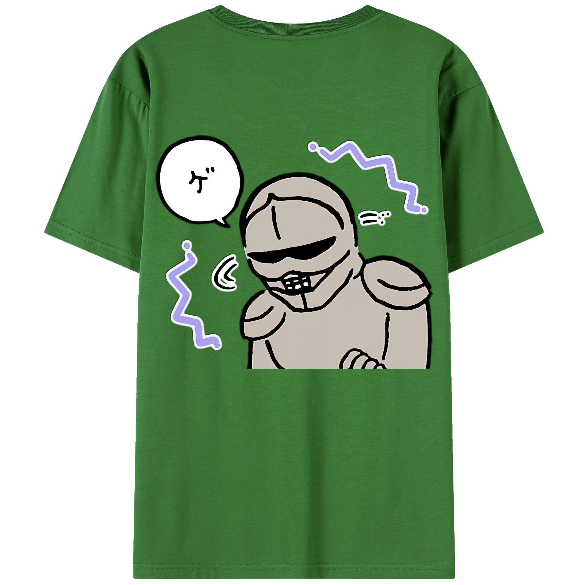 （画像用） ちいかわ 労働の鎧さん Chii-kawa Mr. Armor of Labor レディース半袖Tシャツ(バックプリント)